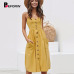 BEFORW Women Summer Dress 2019 Sexy Straps Bohemian Floral Tunic Beach Dress Sundress Pocket Red Dresses Female