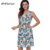 BHflutter 2018 Women Summer Dress Floral Print Sleeveless Casual Dress Tank Dress Cotton Short Retro Vintage Dresses Vestidos