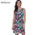 BHflutter 2018 Women Summer Dress Floral Print Sleeveless Casual Dress Tank Dress Cotton Short Retro Vintage Dresses Vestidos