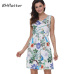 BHflutter 2018 Women Summer Dress Floral Print Sleeveless Casual Dress Tank Dress Cotton Short Retro Vintage Dresses Vestidos