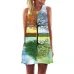 BHflutter Flamingo Print White Chiffon Dress Women Fashion Sleeveless Casual Summer Dress Ladies Mini Cute Party Dress Vestidos