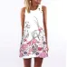 BHflutter Sleeveless Boho Beach Dress Women Floral Print Mini Summer Dress 2018 New A line Casual Chiffon Dresses Vestidos Mujer