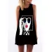 BHflutter Summer Dress Women New 2018 Fashion Red Lips Print Cute Party Dress Sleeveless O neck Casual Chiffon Dresses Vestidos