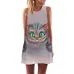 BHflutter Women Dress New Style Digital Printing Short Retro Vintage Dress Sleeveless Round neck Casual Chiffon Summer Dresses