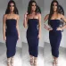 Bangniweigou Sexy Off Shoulder Tube Dress Summer Women Black White Basic Bodycon Sundress Strapless Stretchy Bandage Robe Femme
