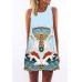 Bohemian Dress New Fashion 2018 Summer Style Women Dress Sleeveless O neck Vintage Dress Women's Beach Dress Vestido de festa