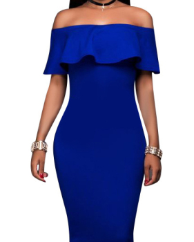 Bohemian Style Bateau Neck Short Sleeves Navy Blue Healthy Fabric Sheath Knee Length Dress Bohemian Style Bateau Neck Short Sleeves Navy Blue Healthy Fabric Sheath Knee Length Dress