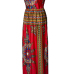 Bohemian V Neck Off The Shoulder Sleeveless Totem Printed Red Qmilch Ball Gown Ankle Length Dress Bohemian V Neck Off The Shoulder Sleeveless Totem Printed Red Qmilch Ball Gown Ankle Length Dress