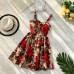 Boho 2019 Floral Print Vintage Spaghetti Strap Summer Mini Short Dress Party Polka Dot Casual Women Beach Holiday Retro Vestiods