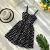 Boho 2019 Floral Print Vintage Spaghetti Strap Summer Mini Short Dress Party Polka Dot Casual Women Beach Holiday Retro Vestiods