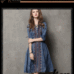 Brand women's 2019 spring and summer new large size denim skirt ethnic style embroidery drawstring sleeve dress #95013