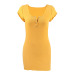 Button solid color package hip one-step dress sexy women's short sleeve dress #95127