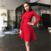 Casual Fall 2018 Women Long Sleeve Bodycon Party Dresses Autumn Winter Slimming Elegant Temperament Quality Mini Dress