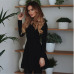 Casual Fall 2018 Women Long Sleeve Bodycon Party Dresses Autumn Winter Slimming Elegant Temperament Quality Mini Dress