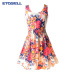 Casual Summer Chiffon Dress Women Clothes 2019 Sexy Floral Short Beach Dresses Korean Elegant Vestido De Festa Verano Robe Femme