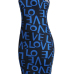 Charming U-shaped Neck Sleeveless Printed Blue Qmilch Sheath Knee Length Dress Charming U-shaped Neck Sleeveless Printed Blue Qmilch Sheath Knee Length Dress