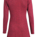 Cheap Fashion O Neck Long Sleeves Red Cotton Blend A Line Mini Dress Cheap Fashion O Neck Long Sleeves Red Cotton Blend A Line Mini Dress