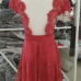 Cheap Sexy V Neck Short Sleeves Backless Red Lace Mini Dress Cheap Sexy V Neck Short Sleeves Backless Red Lace Mini Dress