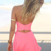 Cheap Sexy V Neck Spaghetti Strap Sleeveless Pink Cotton Mini Dress Cheap Sexy V Neck Spaghetti Strap Sleeveless Pink Cotton Mini Dress