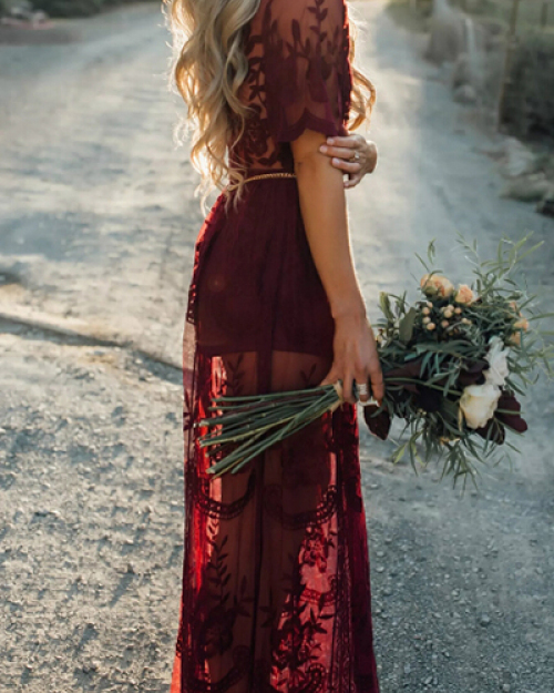 Cotton Vintage V Neck Short Sleeve Sheath Ankle Length Dresses Cotton Vintage V Neck Short Sleeve Sheath Ankle Length Dresses