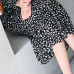 Elegant V-neck Print Chiffon Dress Spring Flare Sleeve Ruffles Elastic Slim Waist Female Midi Dress 2019 Chic Vestidos