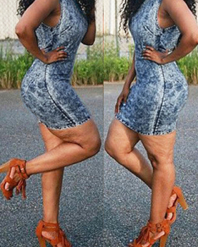 Fashion O Neck Tank Sleeveless Blue Denim Sheath Mini Dress Fashion O Neck Tank Sleeveless Blue Denim Sheath Mini Dress