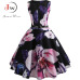 Floral Print Summer Dress Women  Vintage Elegant Swing Rockabilly Party Dresses Plus Size Casual Midi Tunic Runway Dress