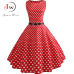 Floral Print Summer Dress Women  Vintage Elegant Swing Rockabilly Party Dresses Plus Size Casual Midi Tunic Runway Dress