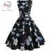 Floral Print Summer Dress Women  Vintage Elegant Swing Rockabilly Party Dresses Plus Size Casual Midi Tunic Runway Dress