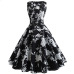 Floral Print Women Summer Dress Hepburn 50s 60s Retro Swing Vintage Dress A-Line Party Dresses With Belt jurken Plus Size