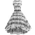 Floral Print Women Summer Dress Hepburn 50s 60s Retro Swing Vintage Dress A-Line Party Dresses With Belt jurken Plus Size