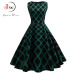 Floral Print Women Summer Dress Hepburn 50s 60s Retro Swing Vintage Dress A-Line Party Dresses With Belt jurken Plus Size