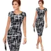 Free Shipping Women Dress Elegant Business Casual Wear To Work Party Stretch Sleeveless Bodycon Be0100-1