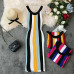 Gagarich Striped Fashion Women Dresses 2019 Spring Summer Robe Femme Bodycon Sweater Dress Sleeveless Stretch Knitted Vestidos