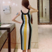 Gagarich Striped Fashion Women Dresses 2019 Spring Summer Robe Femme Bodycon Sweater Dress Sleeveless Stretch Knitted Vestidos