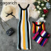 Gagarich Striped Fashion Women Dresses 2019 Spring Summer Robe Femme Bodycon Sweater Dress Sleeveless Stretch Knitted Vestidos