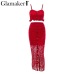 Glamaker Hollow out sexy yellow long dress Women white lace ruffle maxi night dress Bodycon summer red holiday party beach dress