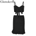 Glamaker Ruffle halter pleated women dress Sexy v nerk party beach dress summer Bow tie bodycon mini dress female dress vestidos