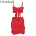 Glamaker Ruffle halter pleated women dress Sexy v nerk party beach dress summer Bow tie bodycon mini dress female dress vestidos