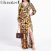 Glamaker Vintage split sexy boho dress Women summer elegant print maxi dress long sleeve paisley 2019 long robe party club dress