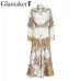 Glamaker White paisley print elegant women dress Summer boho maxi beach holiday dress 2019 split long casual dress festa