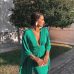 Green Elegant Sexy Dress Summer 2019 Women Deep V Neck Bodycon Party Dresses Ladies Flare Sleeve Split Tunic Midi Dress Women