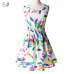 LIVAGIRL New Spring Sexy Summer Beach Dress Female O-neck Sleeveless Sling Dresses For Women Fashion Casual Colorful vestidos