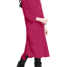 Leisure Hooded Collar Asymmetrical Carmine Cotton Mid Calf Dress Leisure Hooded Collar Asymmetrical Carmine Cotton Mid Calf Dress