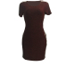 Leisure Round Neck Patchwork Wine Red Polyester Sheath Mini Dress Leisure Round Neck Patchwork Wine Red Polyester Sheath Mini Dress