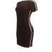 Leisure Round Neck Patchwork Wine Red Polyester Sheath Mini Dress Leisure Round Neck Patchwork Wine Red Polyester Sheath Mini Dress