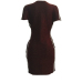 Leisure Round Neck Patchwork Wine Red Polyester Sheath Mini Dress Leisure Round Neck Patchwork Wine Red Polyester Sheath Mini Dress