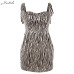 Macheda Women Fashion Slim Zebra Print Dress Sleeveless Adjustable Spaghetti Strap Bodycon Casual Vestidos Dress 2019 New