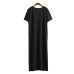 Maxi T Shirt Dress Women Summer Beach Casual Sexy Boho Elegant Vintage Bandage Bodycon Wrap Black Split Long Dresses Plus Size