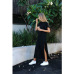 Maxi T Shirt Dress Women Summer Beach Casual Sexy Boho Elegant Vintage Bandage Bodycon Wrap Black Split Long Dresses Plus Size